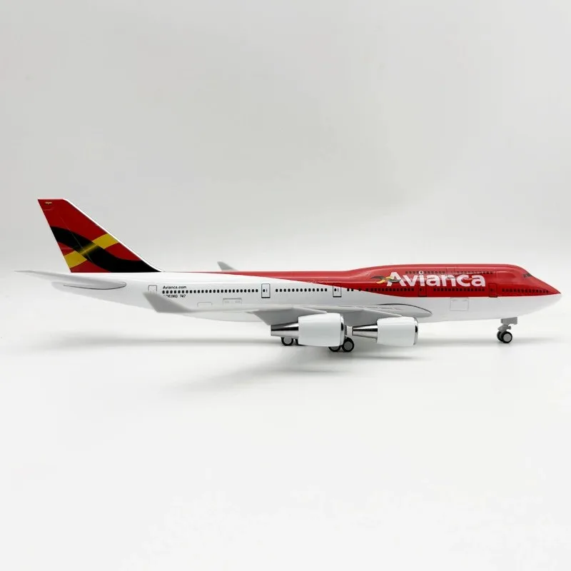 

Модель самолета B747 Colombia Airways, 30 см, масштаб 1:250, литая из смолы, авиационная модель для сборки с подставкой, сувенир, подарок
