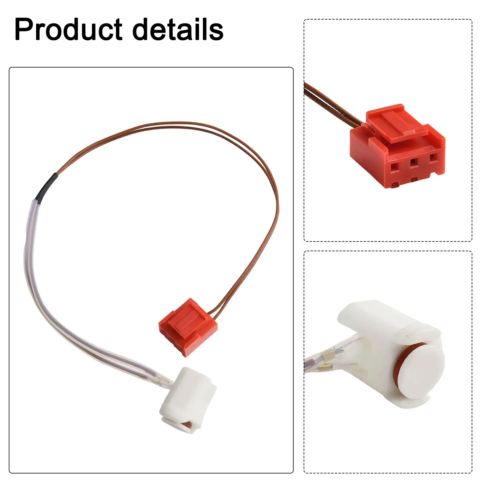 30cm/ 11.8inch China Diesel Heater Temperature Sensor Probe Square Connection Temperature Sensor Square Connector Standard