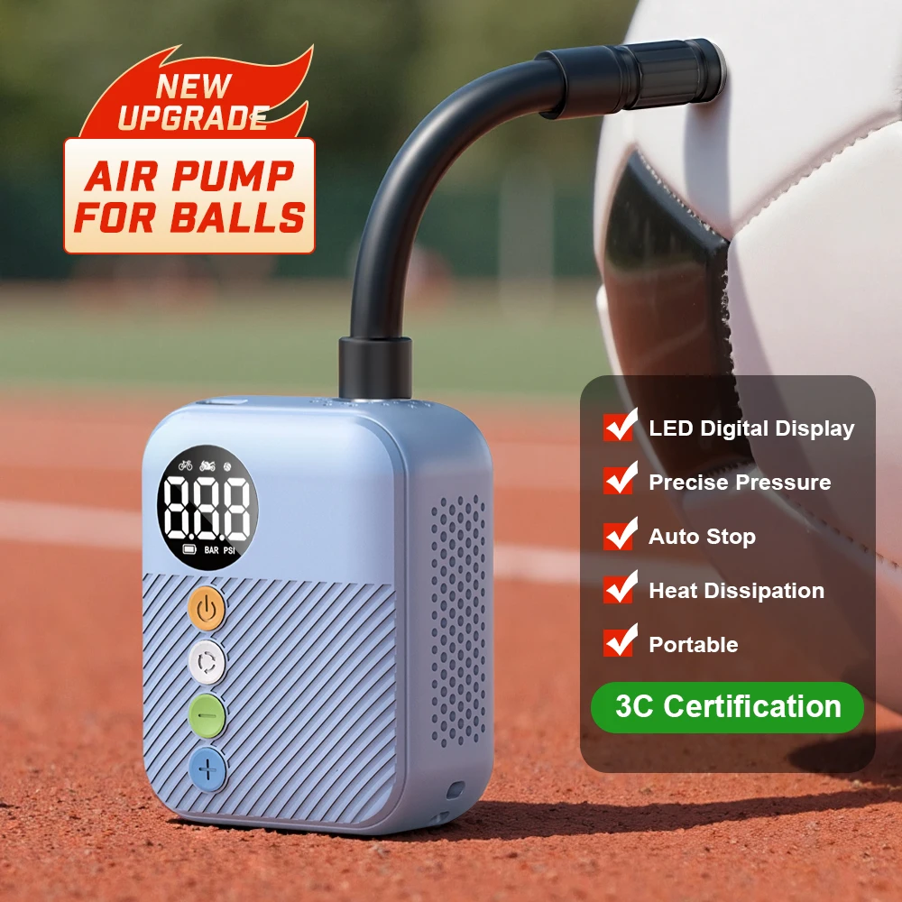 

Портативный цифровой мини-насос Carsun с быстрой накачкой и манометром для шин дорожных и горных велосипедов