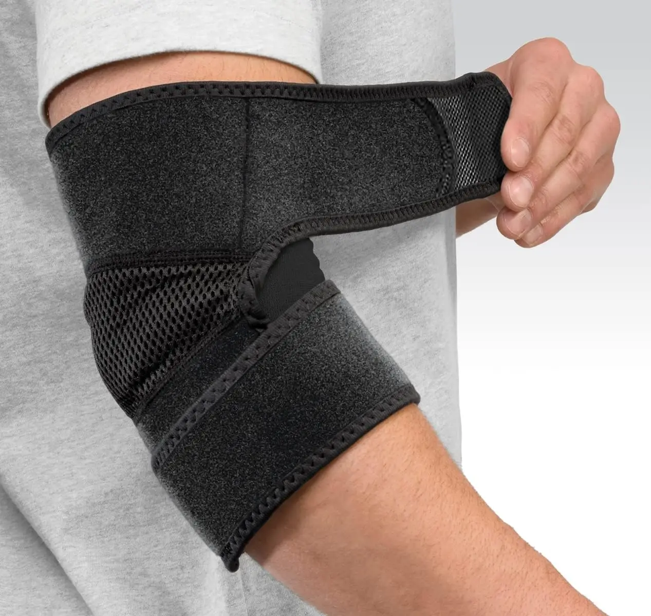 1 PC Sports Medicine Adjustable Elbow Support for Tennis & Golfer's Elbow, Support and Relive Strain for Men & Women,One Size view 4