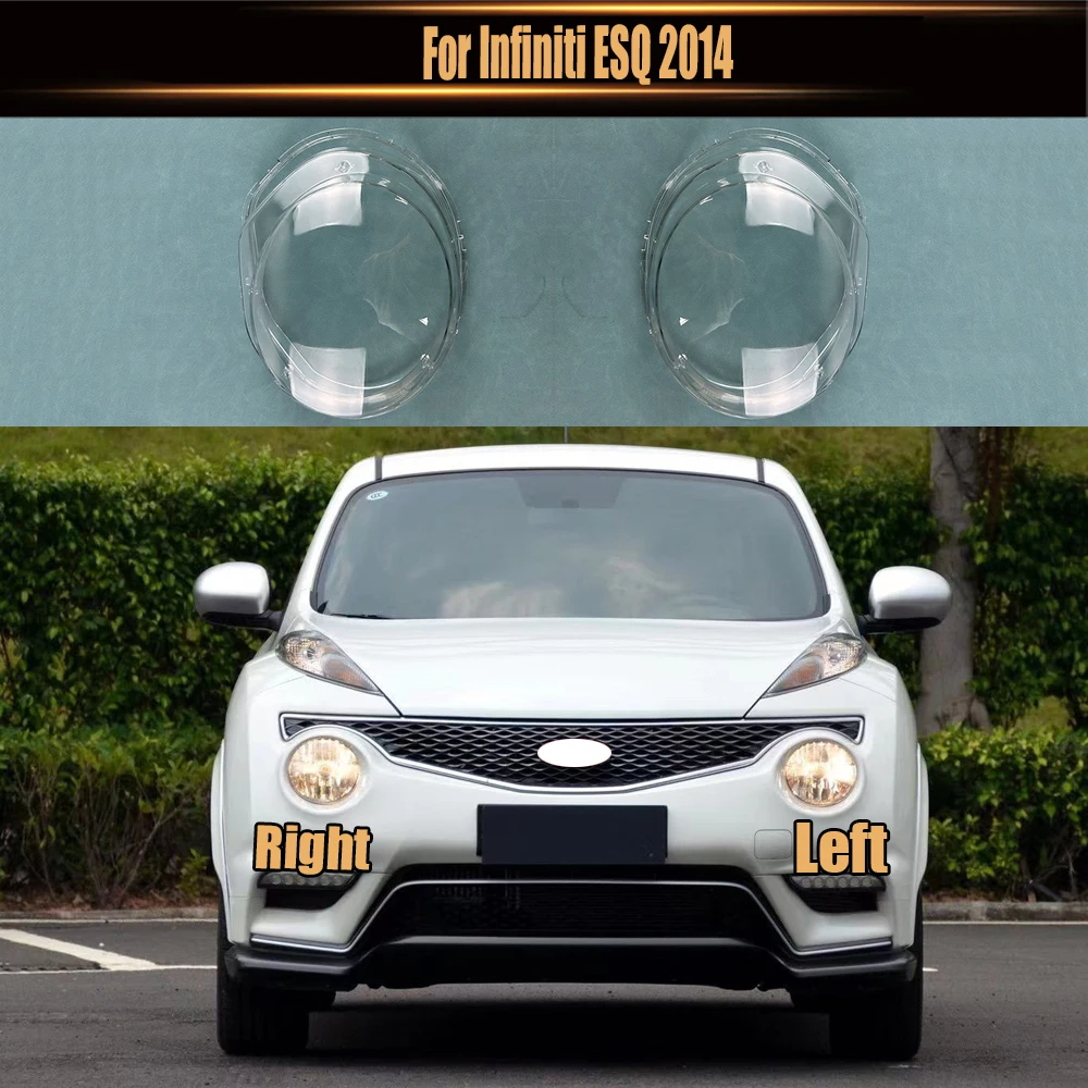 

For Infiniti ESQ 2014 Front Headlight Cover Transparent Shade Lamp Headlamp Shell Plexiglass Replace Original Lampshade