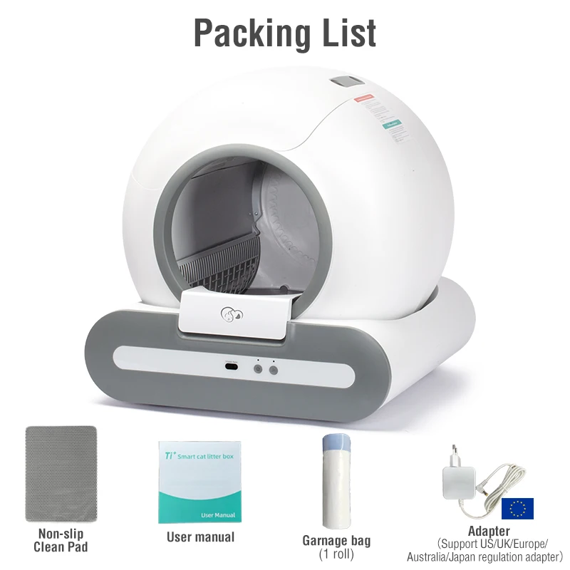 Magazzino UE 2024 Nuovo Ti + Intelligente Automatico Smart Cat Box Areneros Para Gatos Scatola Autopulente per Gatti