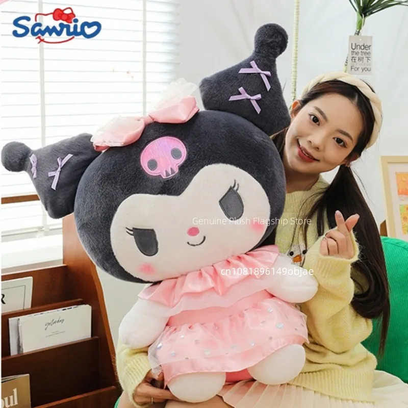 80cm Super Big Size Sanrio Hello Kitty Anime Plush Stuffed Doll Kuromi Room Decoration Plushies My Melody Pillow Ornaments Gifts