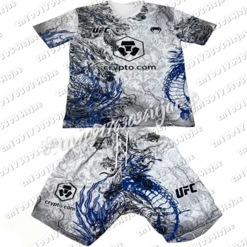 

UFC Top Fighters Dustin Poirier Combat Fighting Event футболки мужские дышащие трикотажные шорты для борьбы бег впитывающий пот комплект