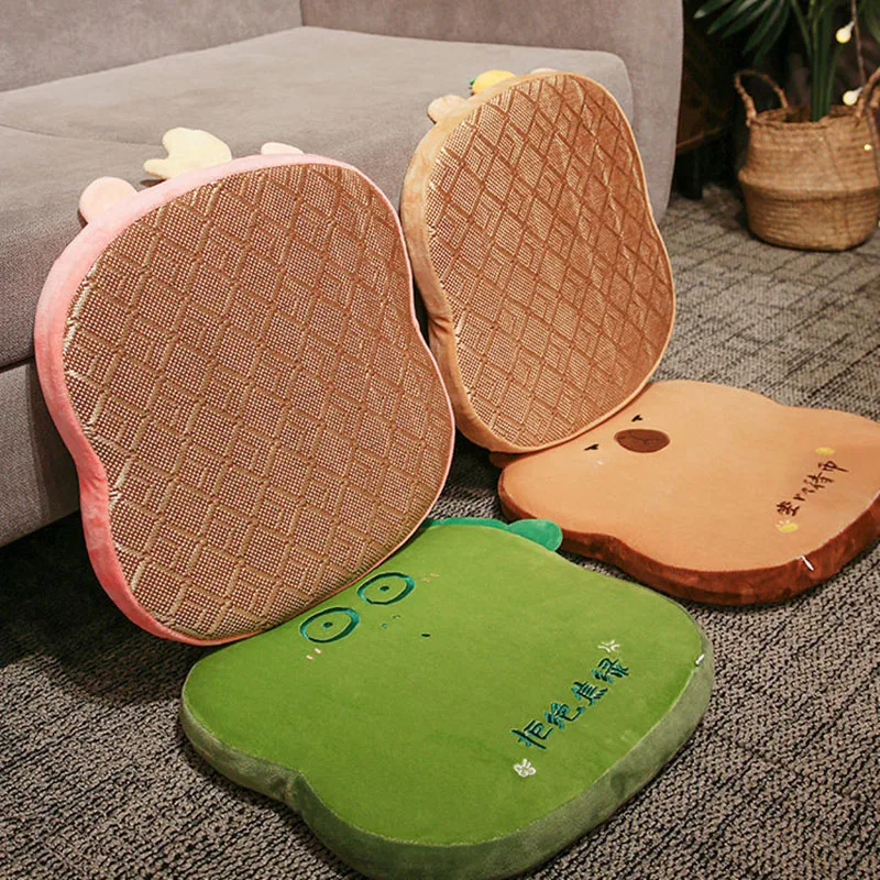 

Cartoon A-Side Cooling Mat B-Side Crystal Velvet Cushion Office Sofa Lumbar Cushion for Adults Slow Rebound Home Decor Pillow