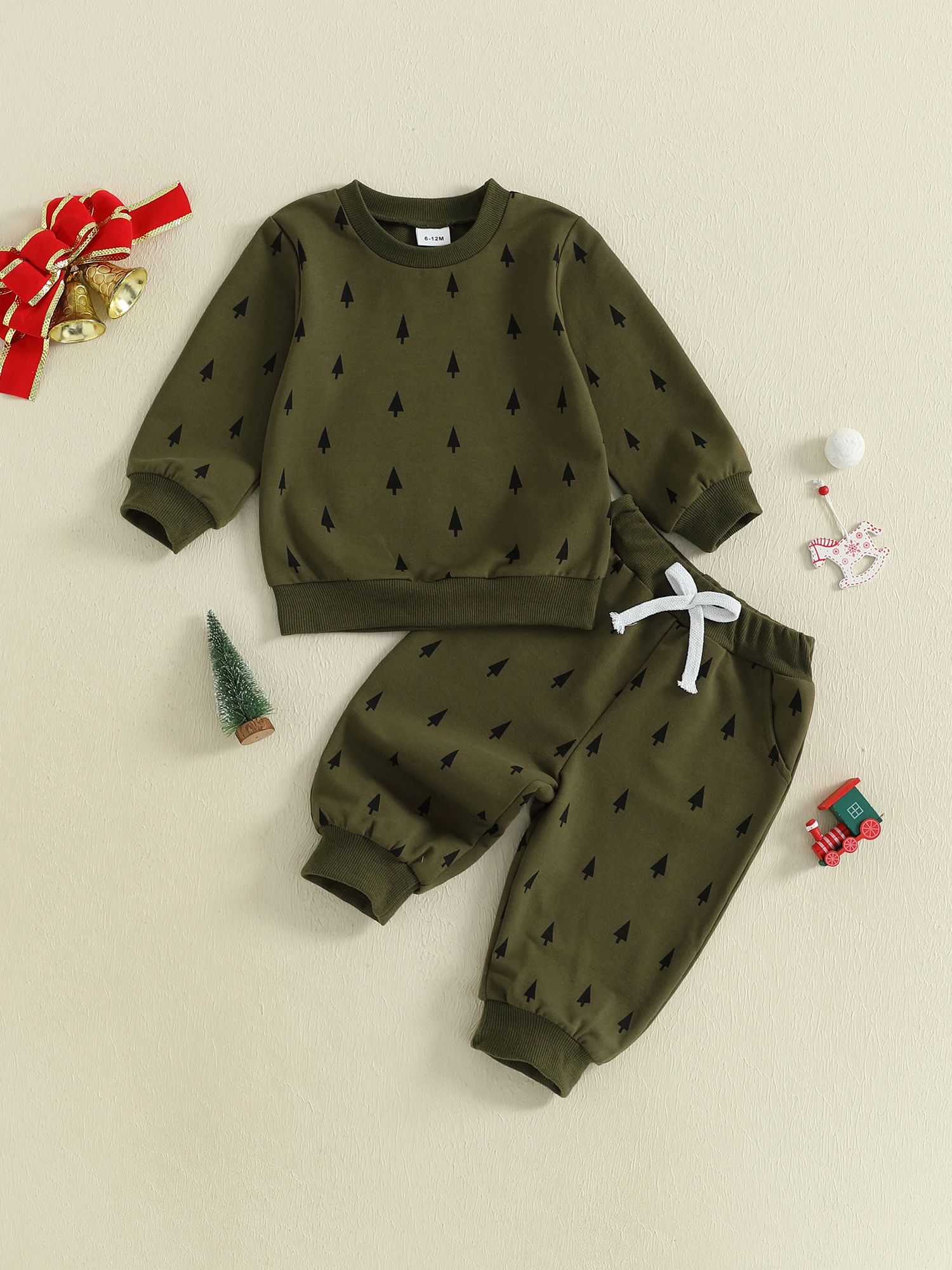 

Baby Girl Christmas Outfit Red Plaid Dress and Headband Set with Reindeer Print Long Sleeve Top and Tutu Skirt