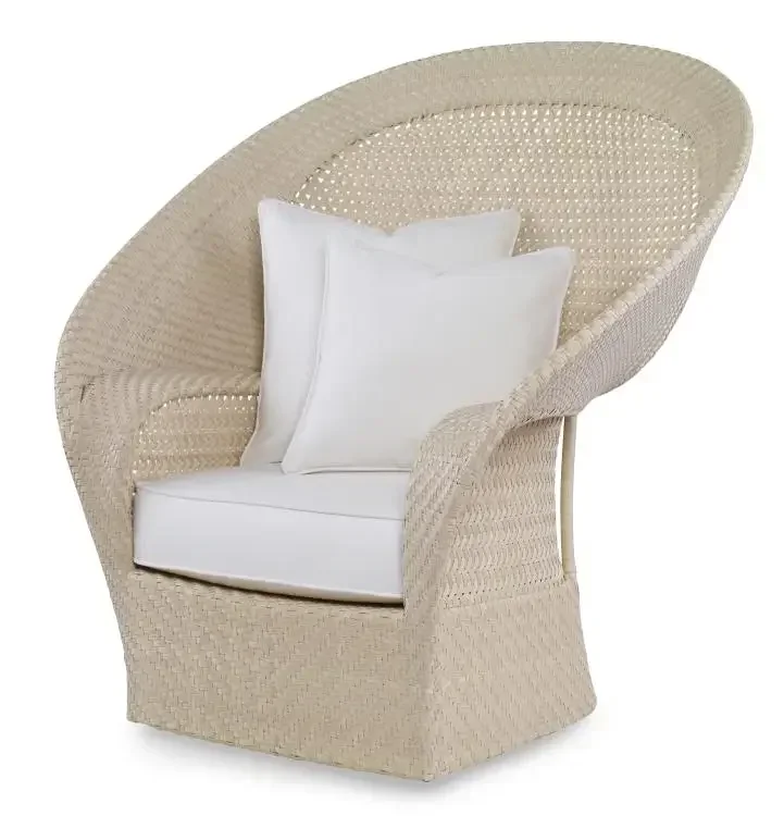 Wide Backrest Royal Elegant Style Home Balcony Leisure Garden Sofa Wicker Chair Furniture Rattan Peacock Chair