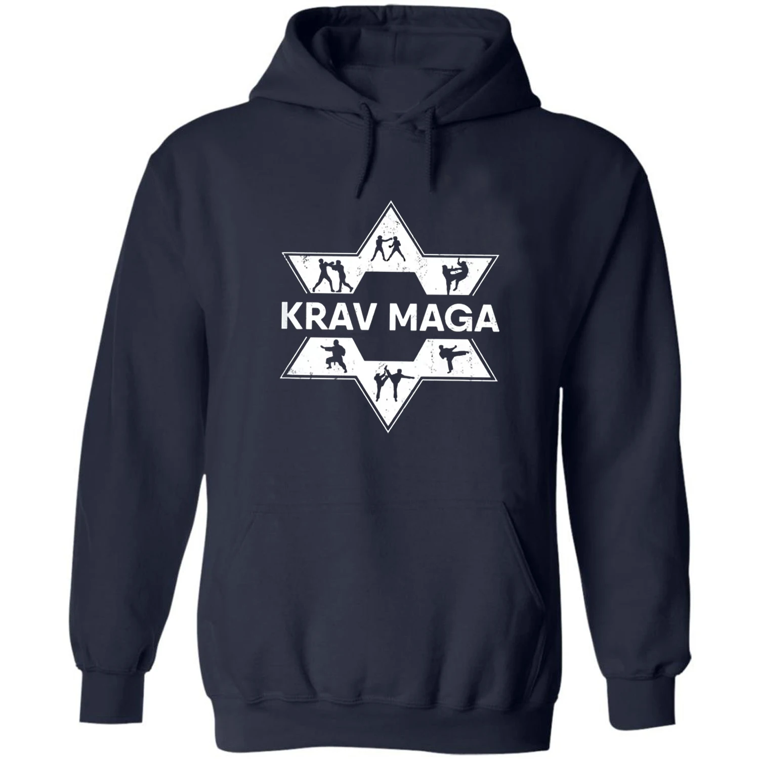 Israeli Self-defense System Krav Maga Star of David Pullover Hoodie New 100% Cotton Casual Mens Sweatshirt Retro Streetwear