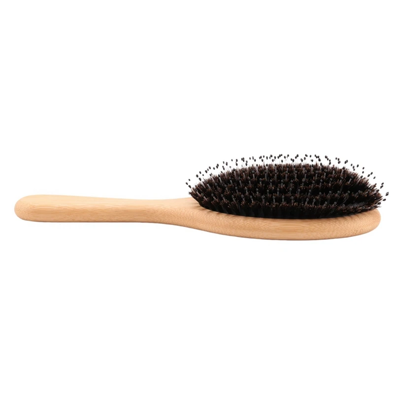 20X Hair Brush Boar Bristle Hair Brush With Nylon Pins Bamboo Paddle Detangler Brush