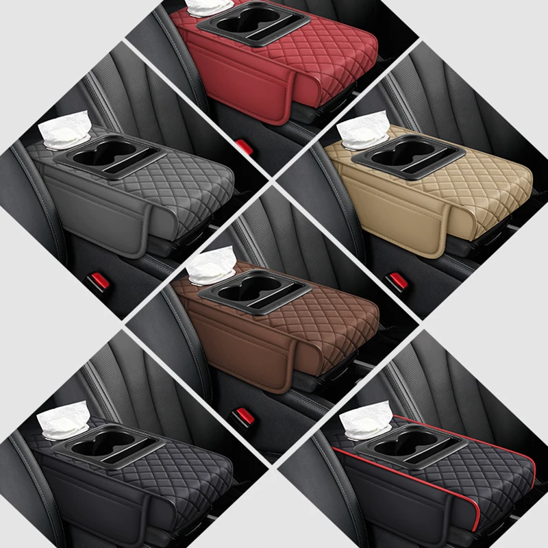 Artificial Leather Car Armrest Box Pad for Mitsubishi Lancer Asx Outlander Pajero Nissan Qashqai J11 Juke Kicks Car Accessories view 6