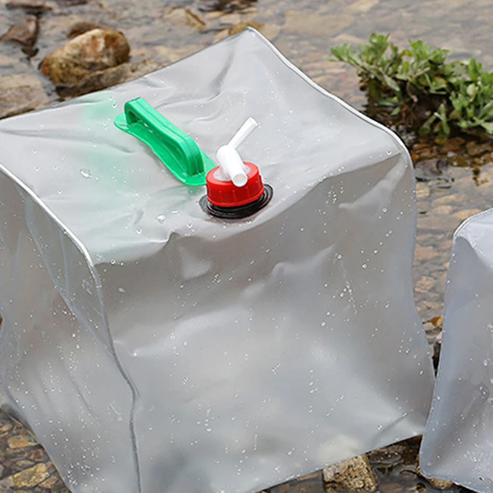 

20L Foldable Water Bucket Portable Outdoor Water Container with Adjustable Spout for Camping Hiking Picnic Bbq Survival Gear