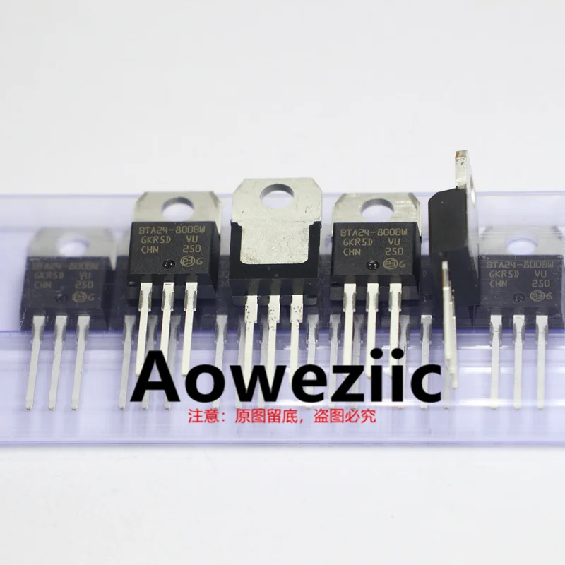 Aoweziic 2023+100% New Imported Original  BTA24-800BWRG  BTA24-800BW  TO-220 Thyristor 25A 800V