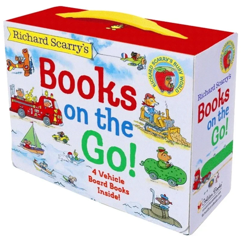 4Books/Set Richard Scarry’s Books on the Go, Baby Children's books aged 1 2 3, English picture book, 9780375875229