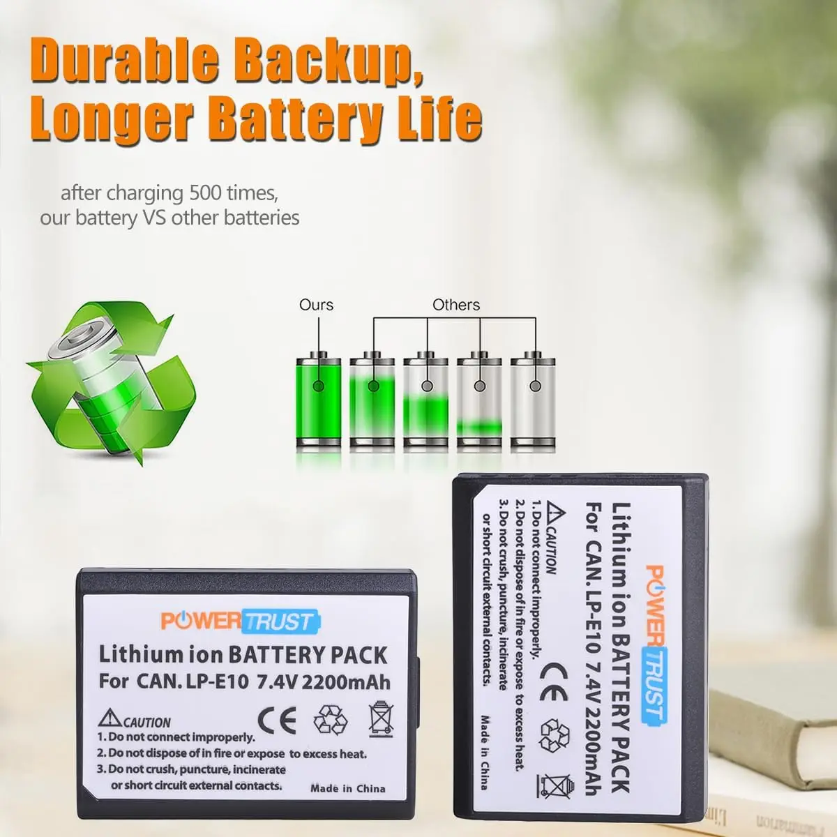 LP-E10 Battery/Rapid Dual Charger for Canon LC-E10,EOS Rebel T3 T5 T6 T7 T100 Kiss X50 X70 X80 X90 1100D 1200D 1300D 1500D 4000D