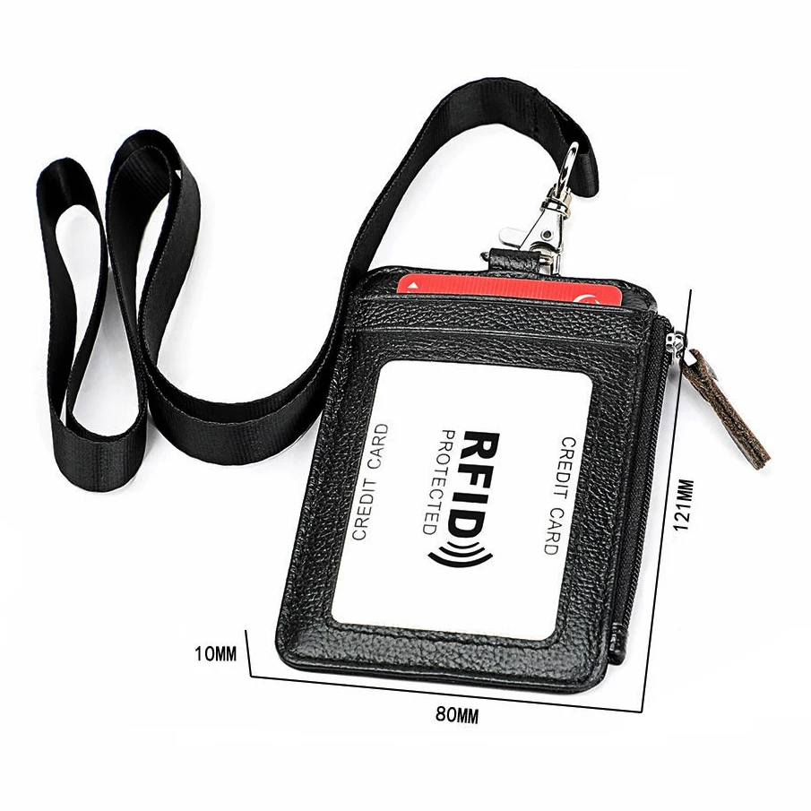 RFID protect lanyard wallet new upgraded wallet RFID blocking function with cards ID window cash coins photo