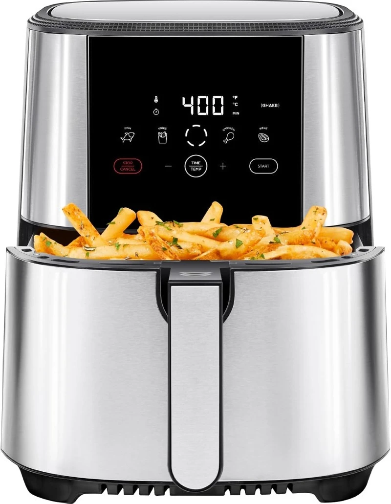 Аэрофритюрница Easy-View — семейный размер 8 квартов с обзорным окном, цифровое управление одним касанием и 4 предустановками