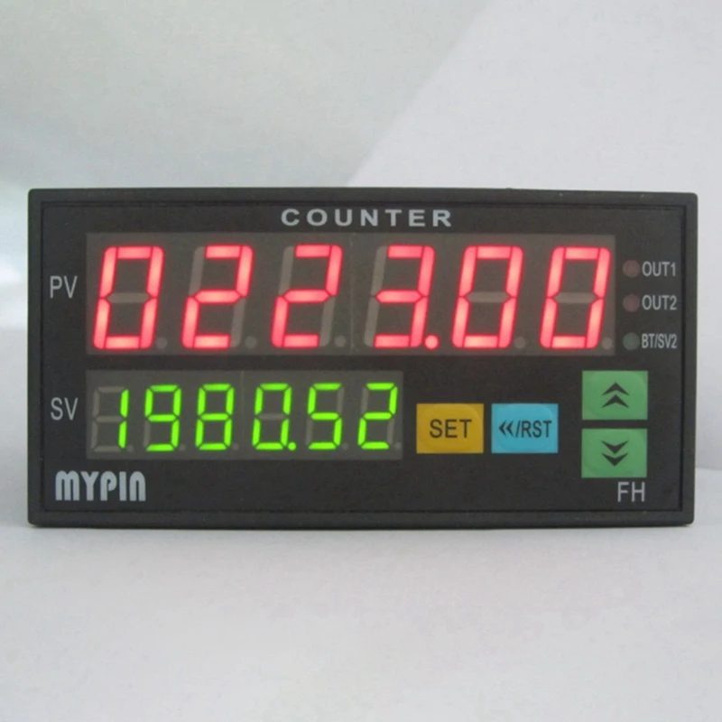 6X MYPIN Counter Length Batch Meter 1 Preset Relay Output Count Meter Practical Length Meter 90-260V AC/DC The Hours Machine