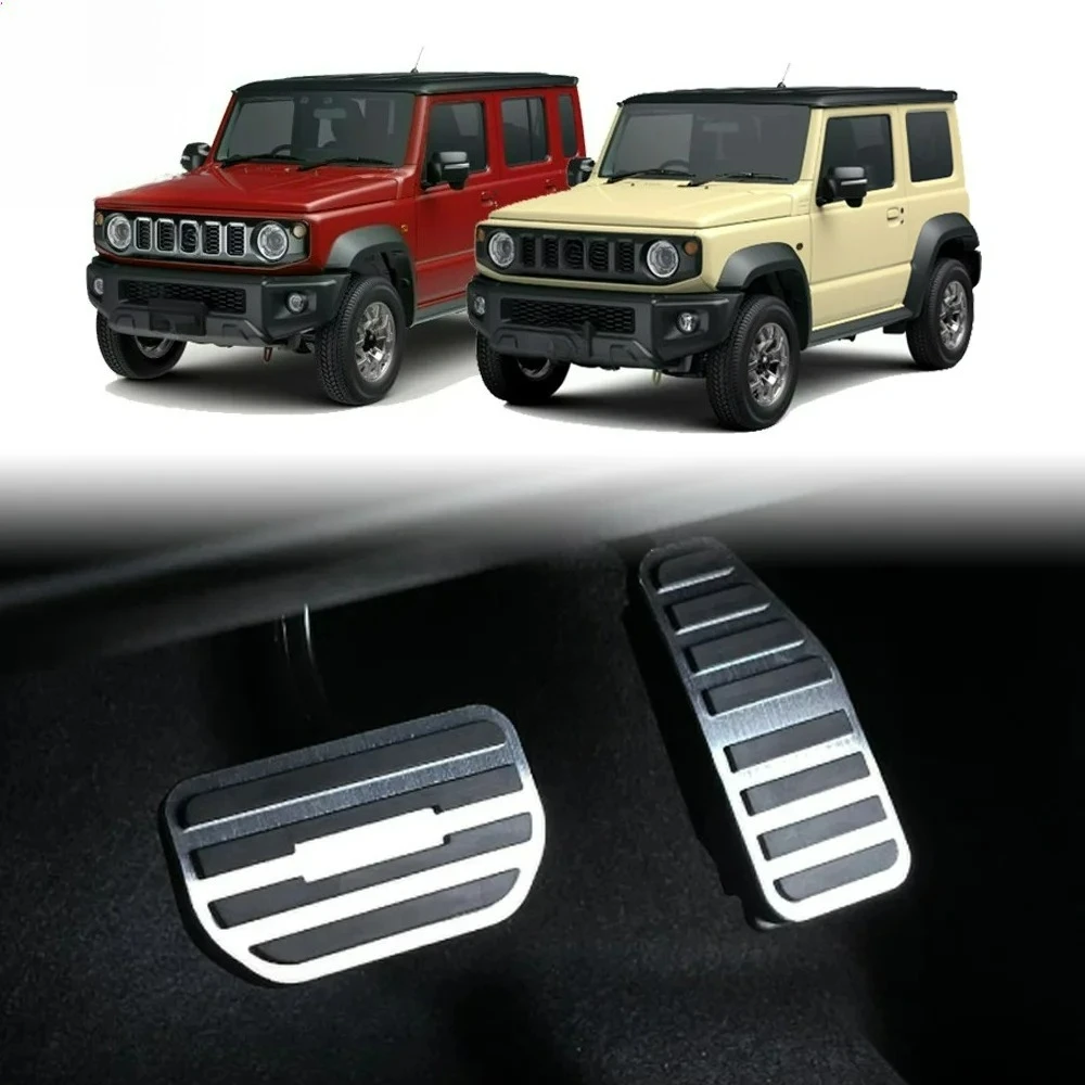 

Для Suzuki Jimny 2019 2020 2021 2022 2023 2024 автомобильные накладки на педали, чехлы на педаль акселератора, нескользящие педали, комплект аксессуаров