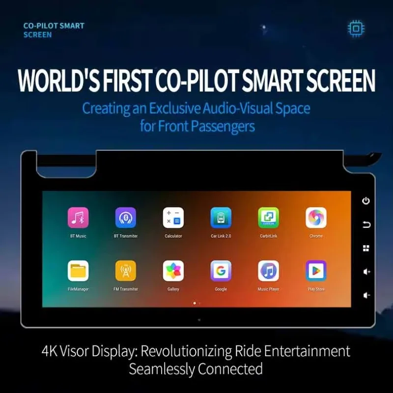 شاشة ترفيهية للسيارة بمشبك مع شاشة Android OS-1920x720 HD IPS معالج 8 النواة وجهاز إرسال FM ضمان لمدة سنة واحدة