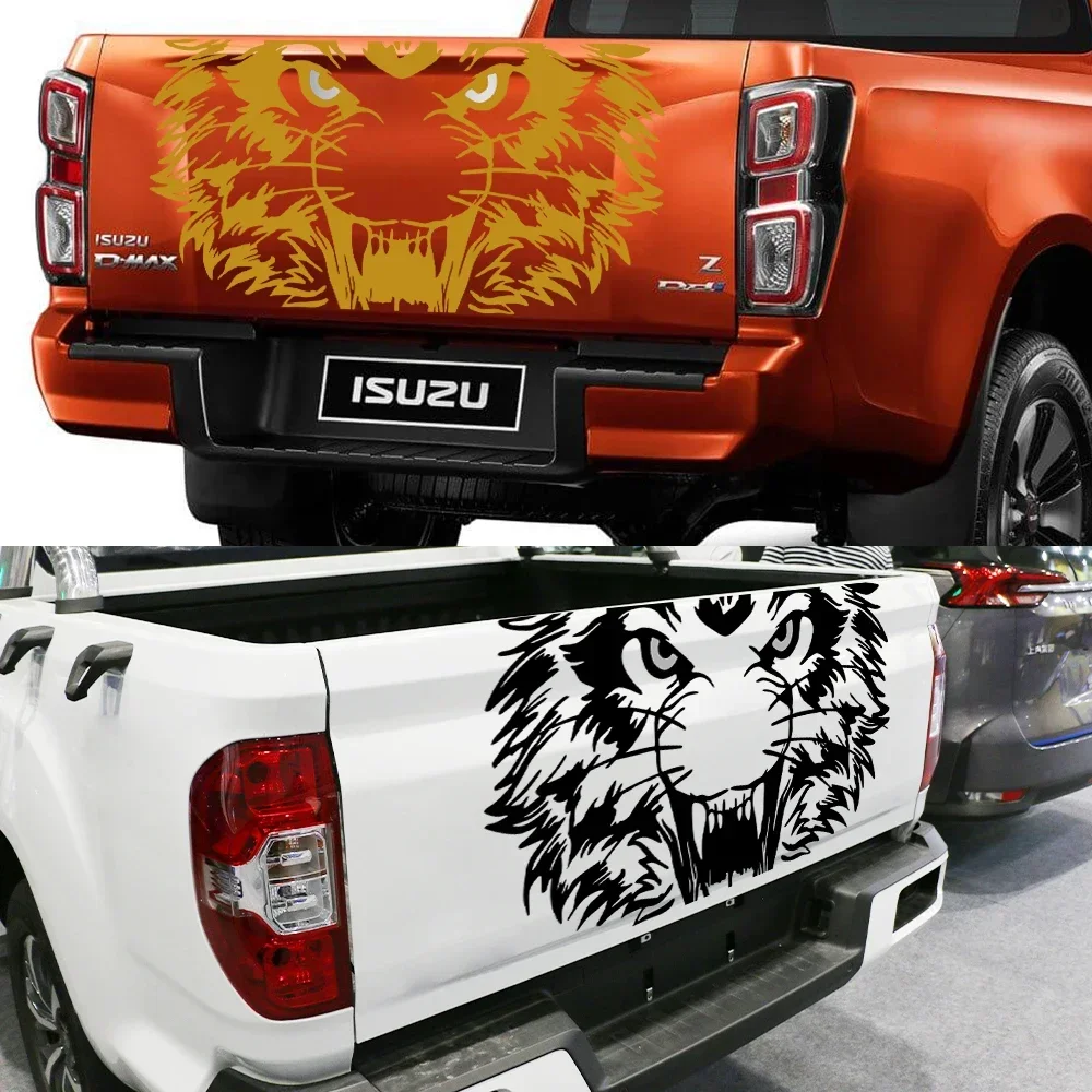 Pickup Tailgate Stickers Tiger Graphics For Ford F150 Ranger Toyota Hilux Chevrolet Silverado Dodge Ram Isuzu Dmax Car Decals