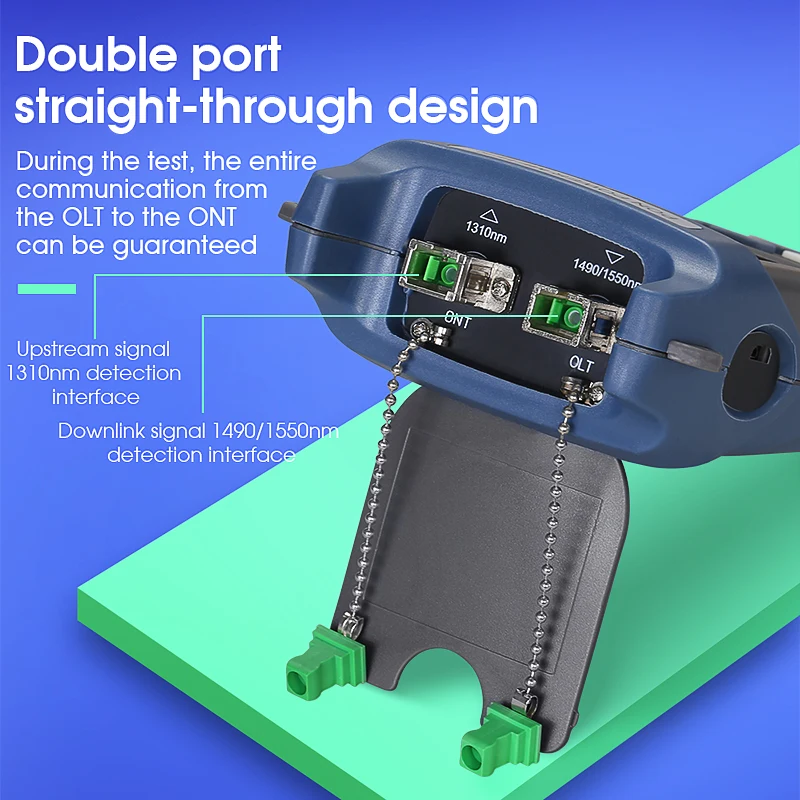Imagem -03 - Instrumentos de Teste de Comunicação Óptica Testador de Fibra Óptica Medidor de Potência Pon Aua350a Apc 350u Upc 1310 1490 1550nm Fttx Ont Olt