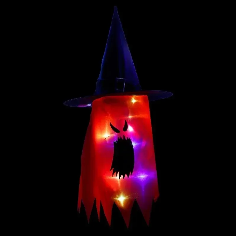 1PC Halloween Witch Hat Colorful Light Up LED Glow Hat Decoration for Party Night Cosplay Accessory Prop view 6