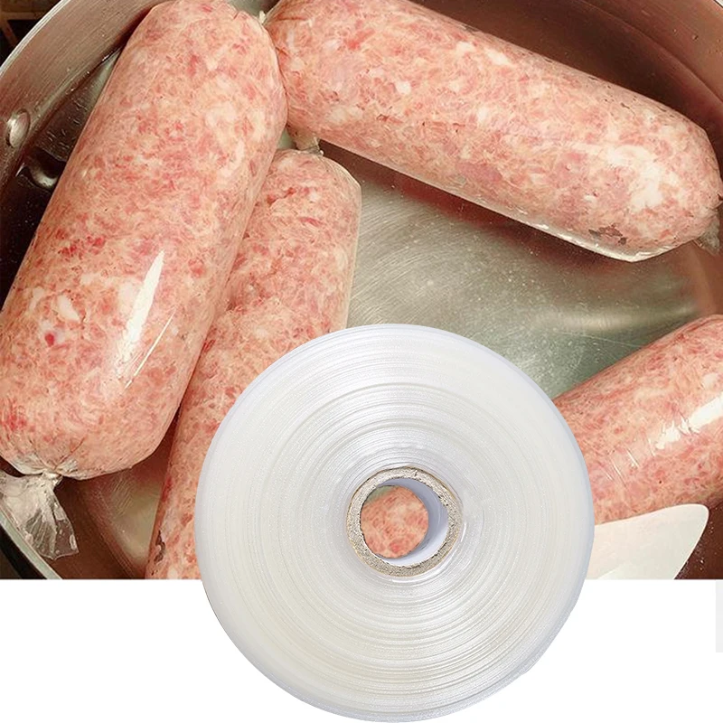 5/3/1 Meter Plastic Sausage Casings Width 115mm Casings for Sausage Salami Shell for Sausage Maker Machine Storage Packing Tools