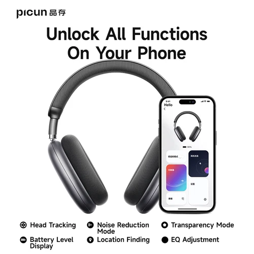 Imagen 2 del producto Picun F8 Pro ANC auriculares inalámbricos Audio espacial 3D seguimiento de cabeza-52dB ANC auriculares Bluetooth HIFI ENC HD micrófono aplicación de baja latencia