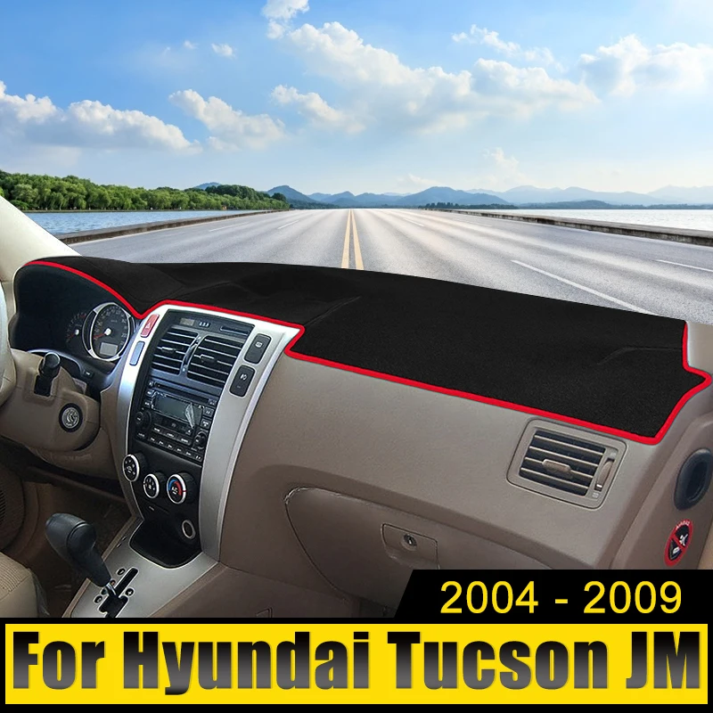 

Car Dashboard Cover Avoid Light Pad Sun Shade Anti-UV Carpets Non-Slip Mat For Hyundai Tucson JM 2004 2005 2006 2007 2008 2009