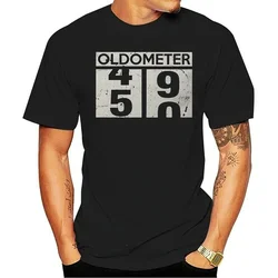 Time Digit T Shirt Homme New Style Oldometer 49 50 50Th Birthday Gift Classic Men Black Tshirt Latest  Men's Tops Graphic Tees