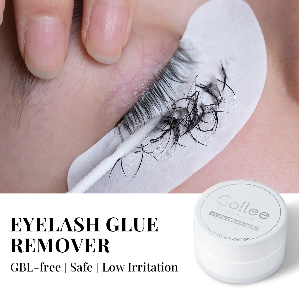 Gollee Cream Remover for Lash Quick Unloading Adhesive Low Irritation Floral Fragrance Professional Eyelashes Glue Remover Tools