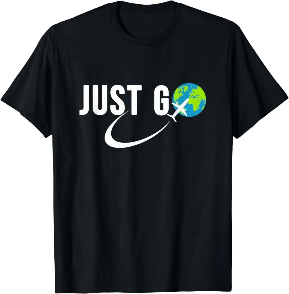 

GusseaK Just Go Travel Globe Airplane World Solo Traveler T-Shirt