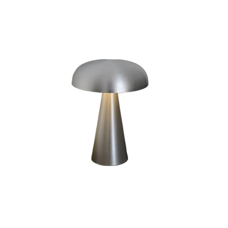 For Table Lamp Mushroom USB Charging Wireless Portable Bedside Bar Ambient Night Light