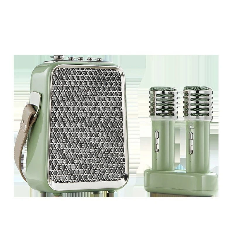 K-song speaker bluetooth ktv dual mic microphone integrated outdoor audio dual mic Karaoke