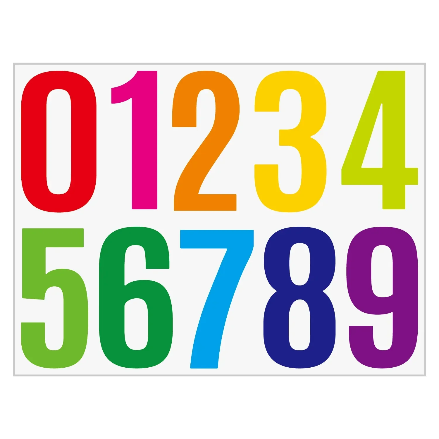 4PCS 4-inch Numeral Number Stickers for Mailbox Stationery DIY Diary Big Self-adhesive Waterproof Number Stickers Home Decor