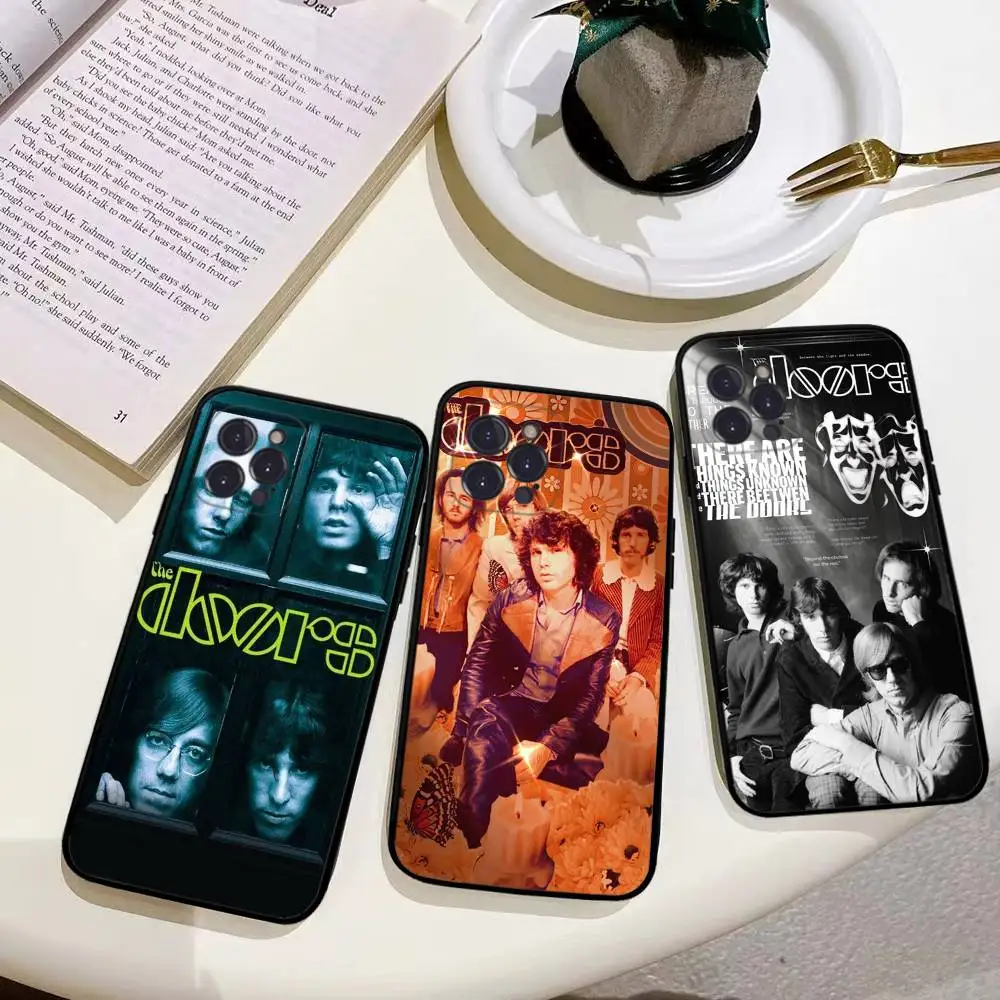 Rock Band The Doors Black Soft Phone Case For IPhone 16 15 14 13 11 12 17 Pro Max Mini Plus
