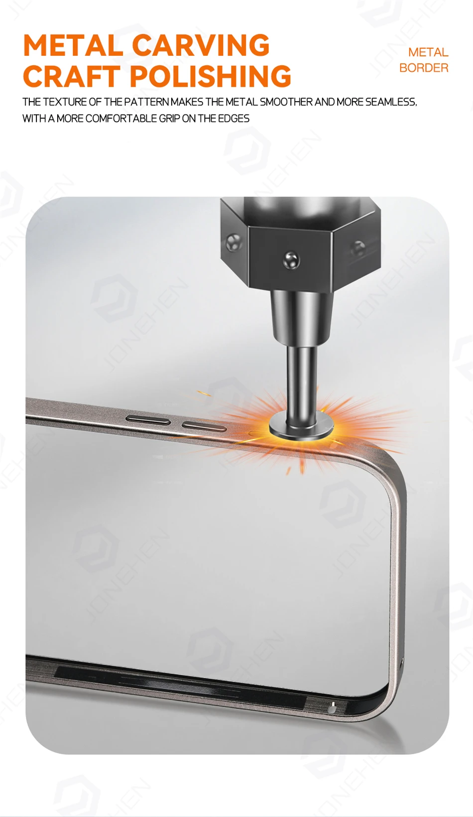 Für iPhone Air 12 13 14 15 16 17 18 Pro Max 18p Dünne Hülle Orange Dünner Bumper Luxuriöser Leichter Aluminium-Metallrahmen Legierungs-Schutzhülle – Detail 7