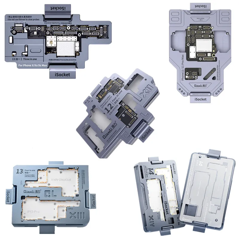 QIANLI ISocket Motherboard Middle Layer Test Fixture For Phone X XS XSM 11 12 13 14 Series Logic Board Function Diagnostic Stand