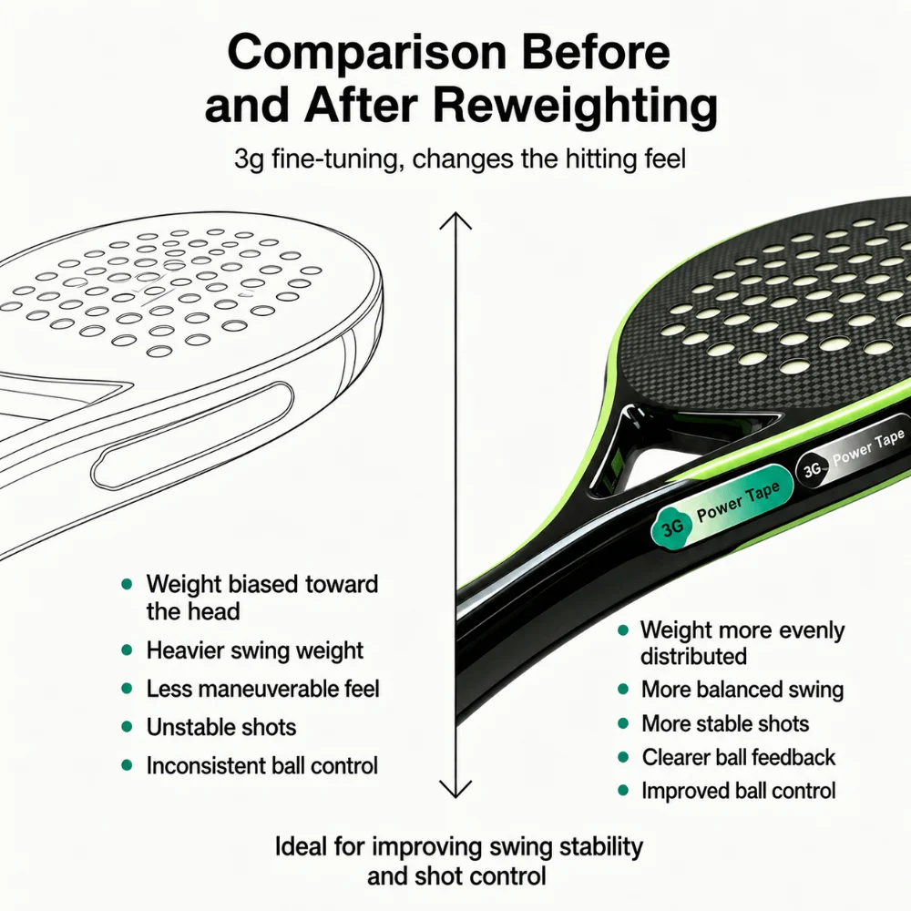 Gradient Color Pickleball Racket Weight Tape 3G Weight Multicolor Pickleball Accessories Weight Self-Stick Strip Shape
