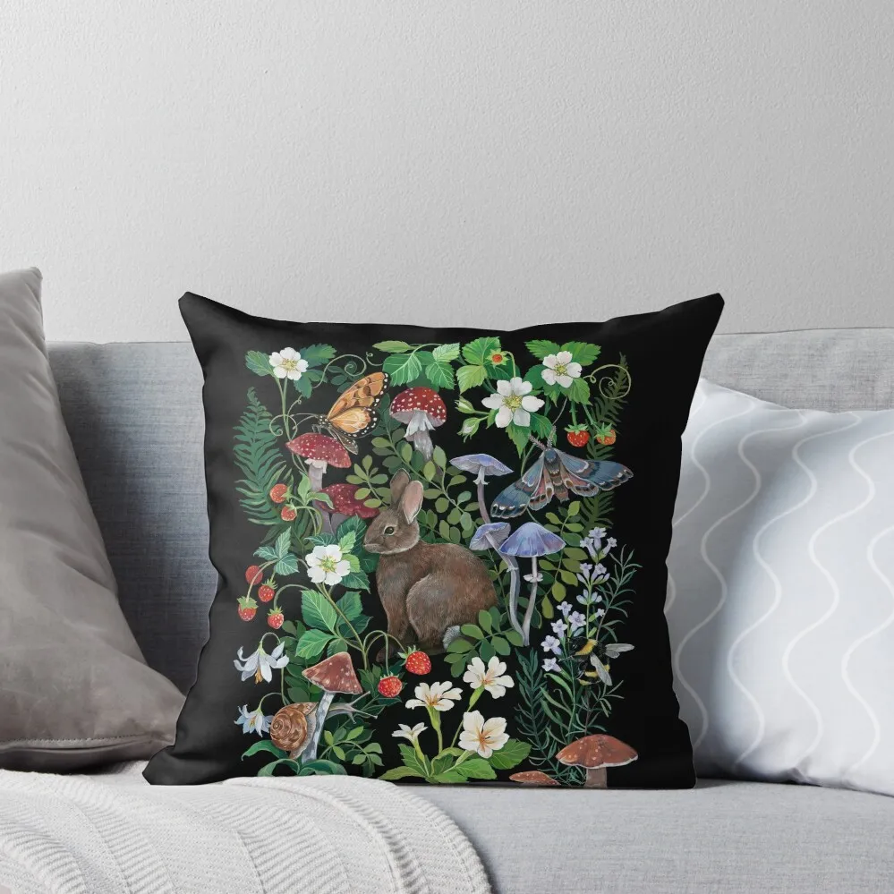 

Rabbit Strawberry Garden Throw Pillow Christmas Pillows Cushions Home Decor Pillowcases Sofa Decorative Covers pillow