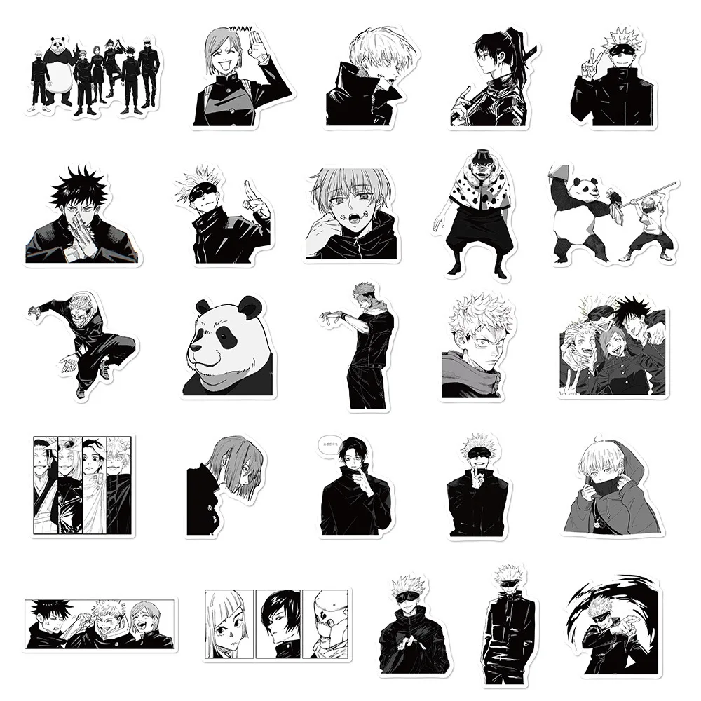 50pcs Anime Jujutsu Kaisen Series Graffiti Stickers Suitable for Helmets Desktop Wall Decoration DIY Sticker Pack Wholesale