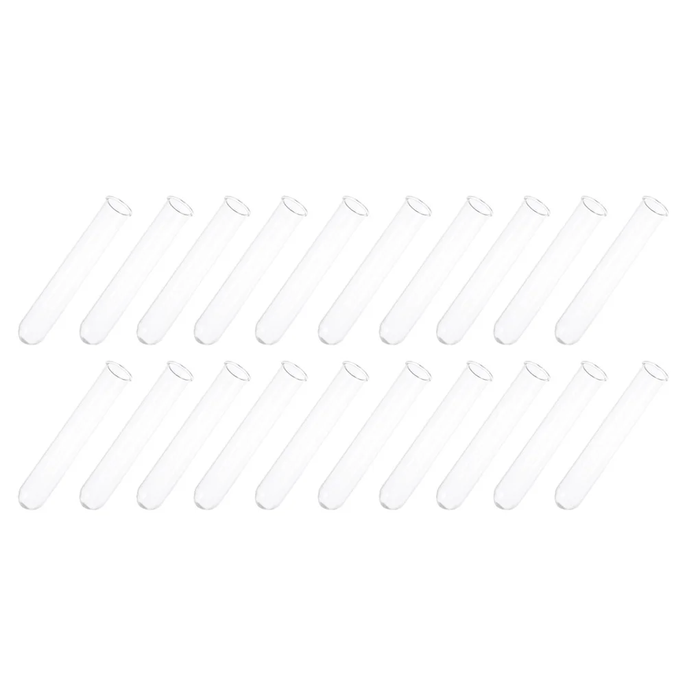 

20pcs 35ml Glass Test Tubes for Laboratory Experiments Clear Vials Scientific Educational Supplies Multi Use Testing