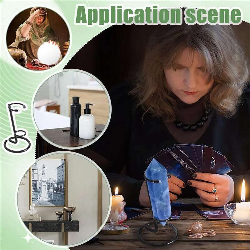 A53Q-Crystal Staff Staffa base per pilastro esagonale Staffa a sfera Staffa retrò per arti e mestieri intagliati