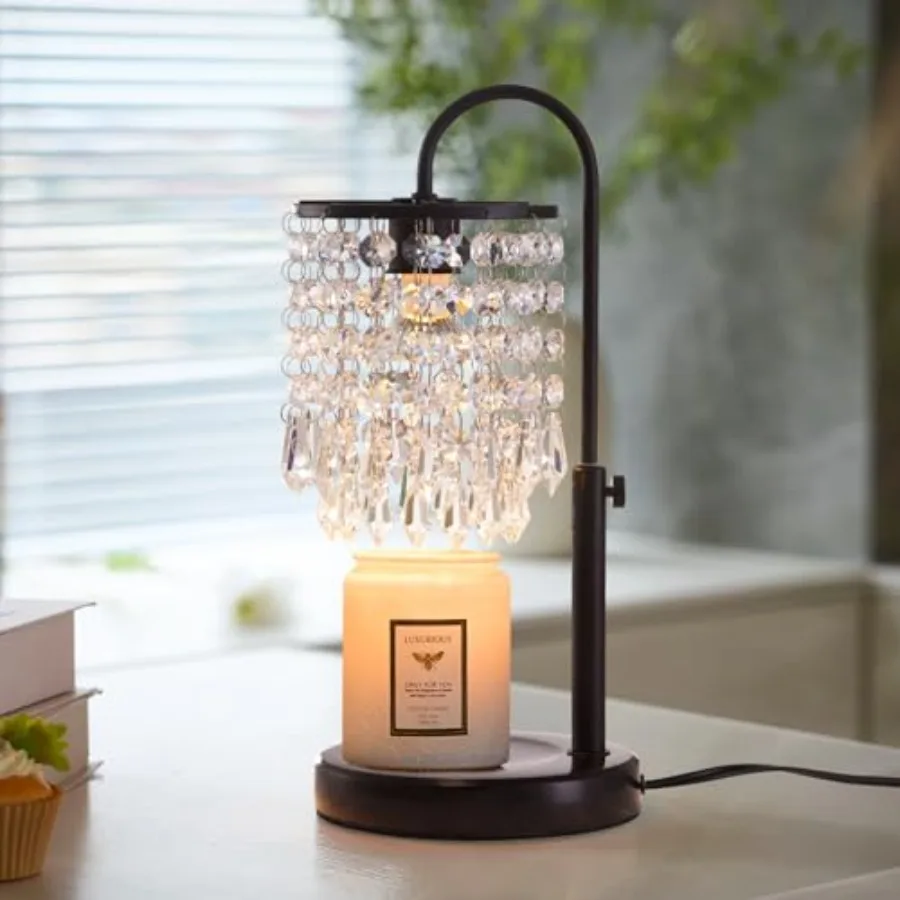 

Лампа-подогреватель для свечей с таймером, диммером и 3 лампочками, с мраморным основанием, для восковых свечей в банках, подарок на день рождения