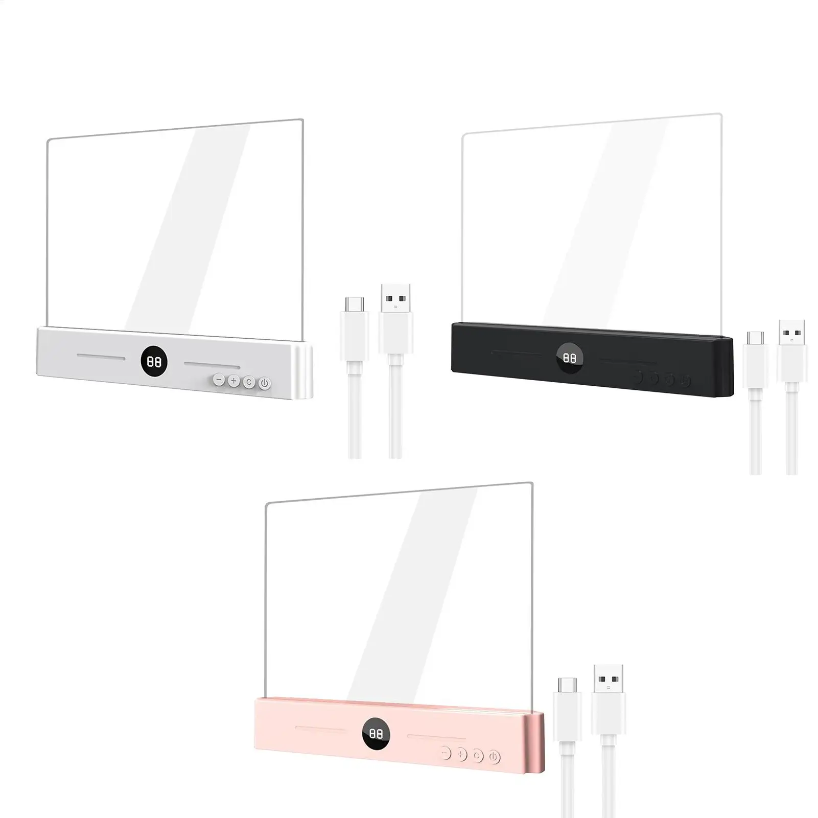 Rechargeable Book Light for Reading in Bed Dimmable LED Panel Reading Lamp Eye Protection Reading Light for Library Bedroom