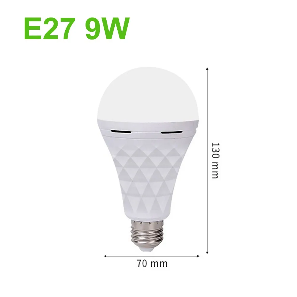 New Rechargeable Emergency Light Bulb E27 7W 9W 12W 15W Emergency Bulb Flicker-Free Portable Night Light Home