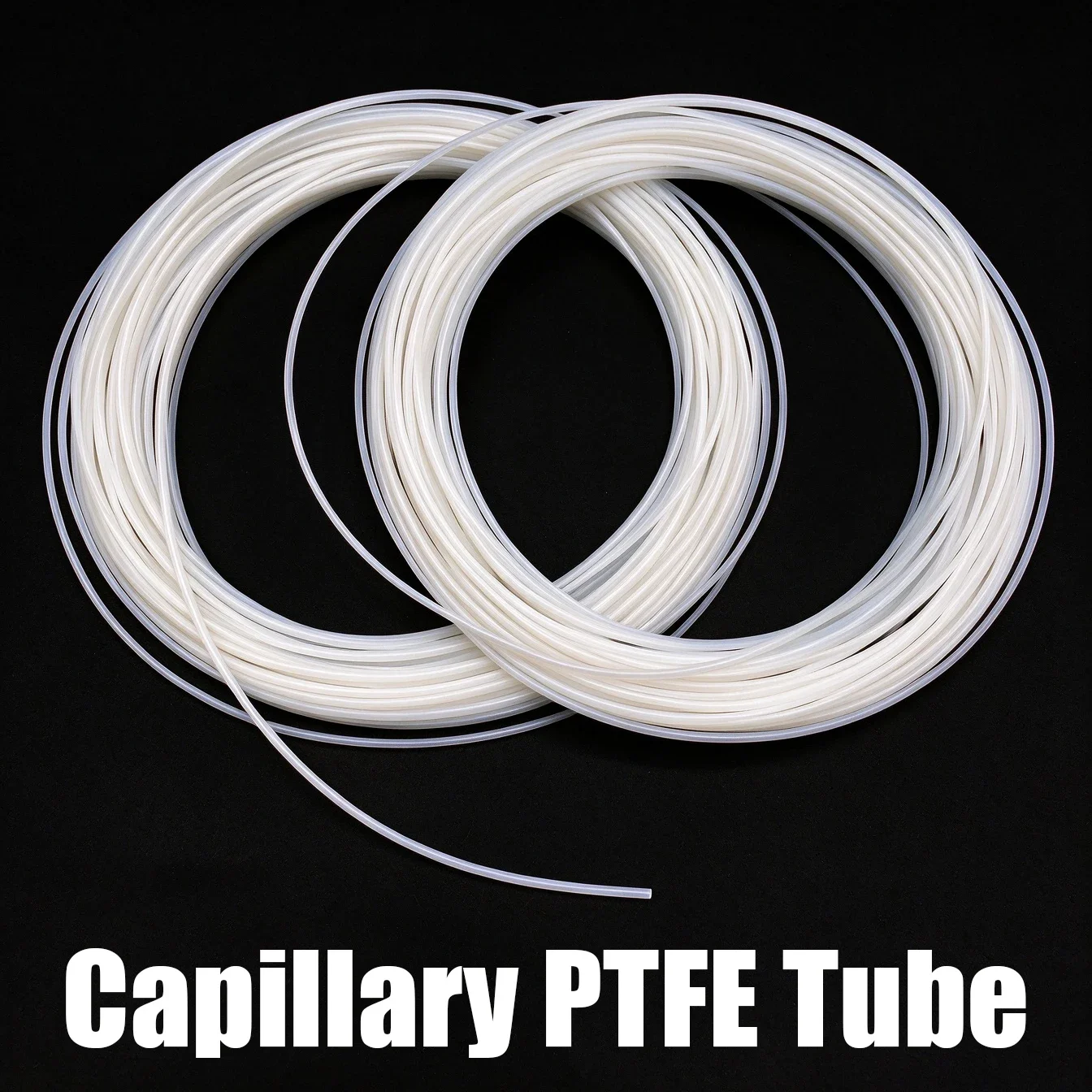 White Capillary PTFE Tube ID0.3-5mm, Resistant to High and Low Temperatures and Corrosion, Laboratory Reagent Delivery Tube.