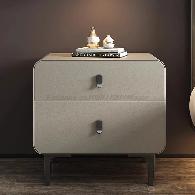 Minimalist Style Bedside Cabinet Modern Light Luxury High End Narrow For Hotel Bedroom Practical Storage Organizer Sturdy