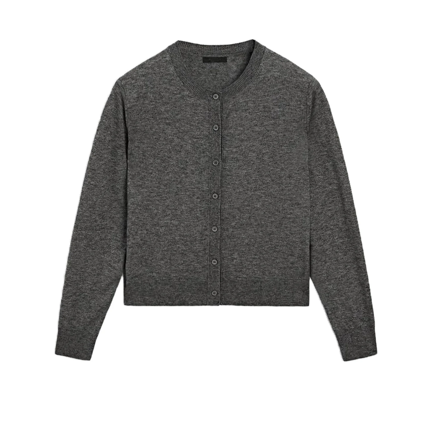 Długi sweter damski z dzianiny, okrągły dekolt, otwarty przód, prosty, elegancki, na wiosnę, z włókna poliestrowego.