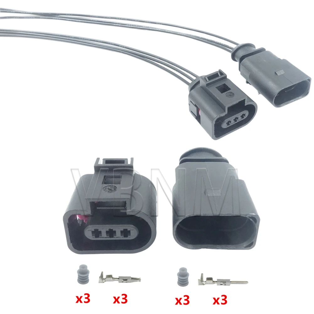 3 Pin 1J0973803 1J0973703 3D0973703 1717888-1 1813271-1 Auto Temp Sensor Plug Deflation Valve Plug Waterproof Connector For VW